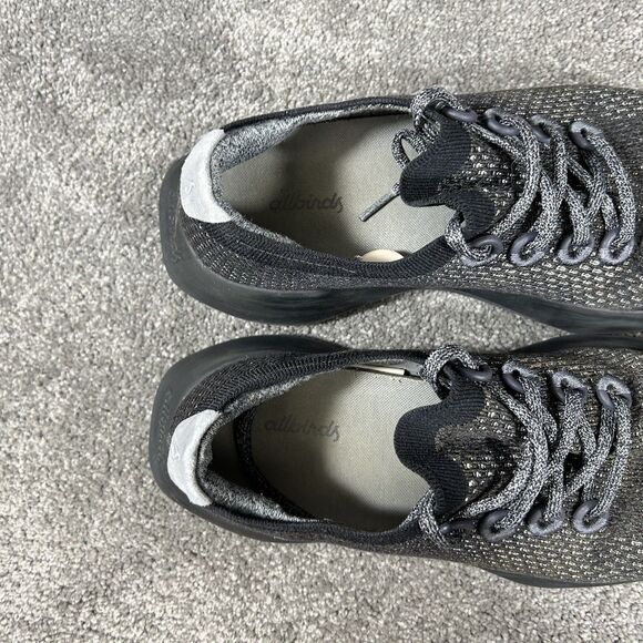 ALLBIRDS Tree Dasher TD Mens Size 10 Black Knit Athletic Running Shoes Used